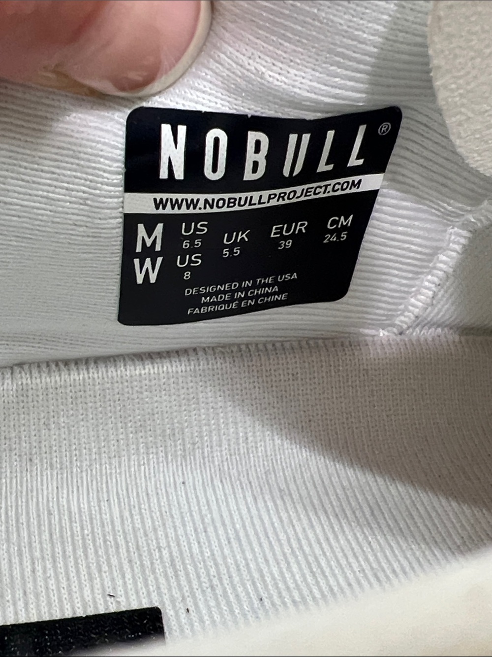NOBULL White Knit Training weightlifting Shoes with Gum Outsole Size 8 - Picture 7 of 8